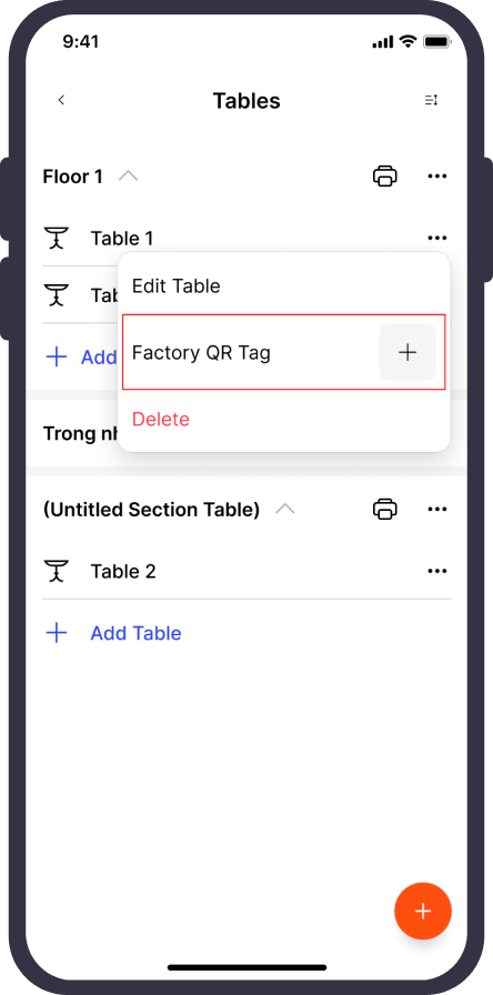 scan QR tag for call button